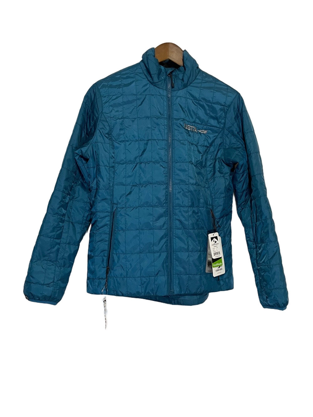 Storm Creek (USTA) Traveler Eco-Insulated Women’s Teal Blue Quilted Jacket Sz Sm